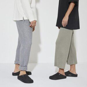 Birkenstock Zermatt Shearling Wool Felt Slippers in Anthracite, Size 44